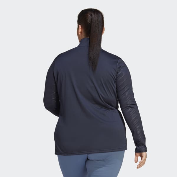Bla Terrex Multi Half-Zip Long Sleeve T-skjorte (store størrelser)