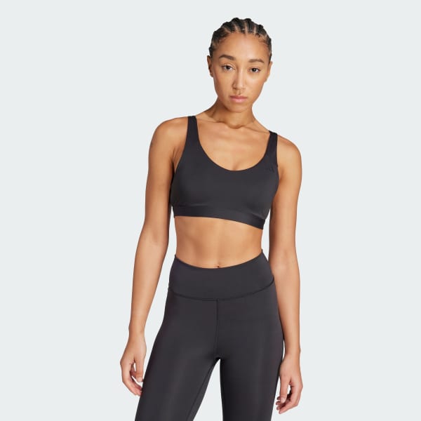 Negro Top Deportivo All Me Essentials Soporte Medio