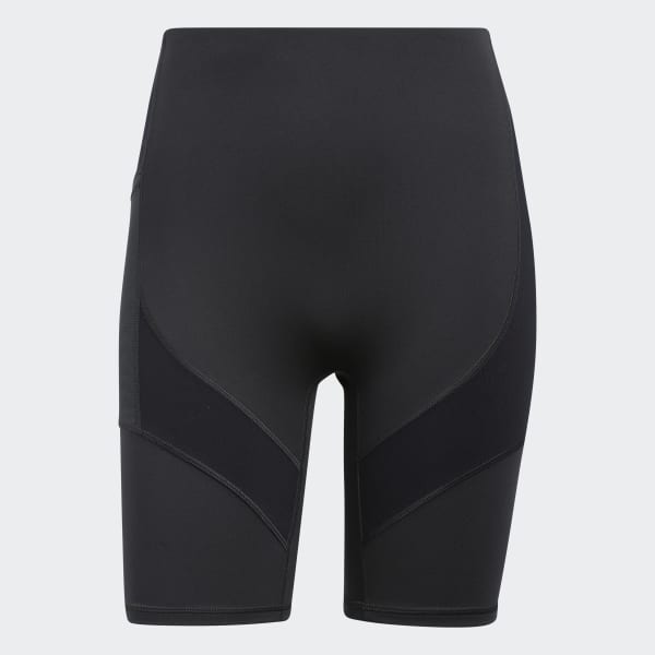 Grey adidas Yoga 4 Elements Studio Pocket Short Tights TX503