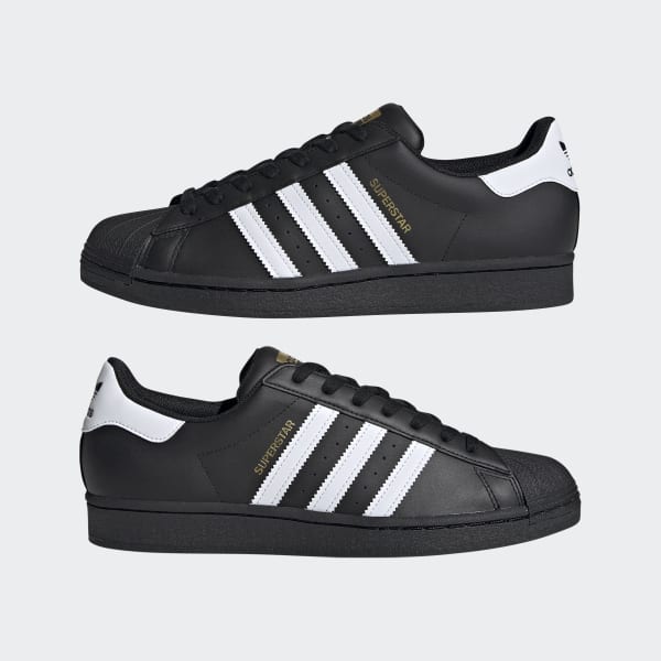 Adidas Men's Superstar Shoes, Black White / 7.5