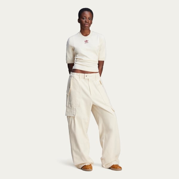 White Wales Bonner Knit Short Sleeve Top