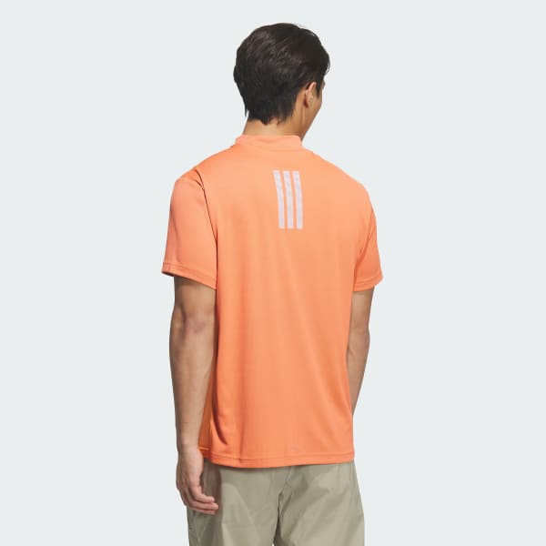 สีส้ม เสื้อโปโลแขนสั้นคอสูง