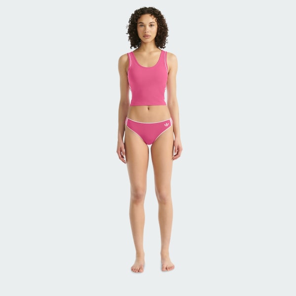 Pink ADICOLOR COMFORT FLEX COTTON CROP TOP UNDERWEAR