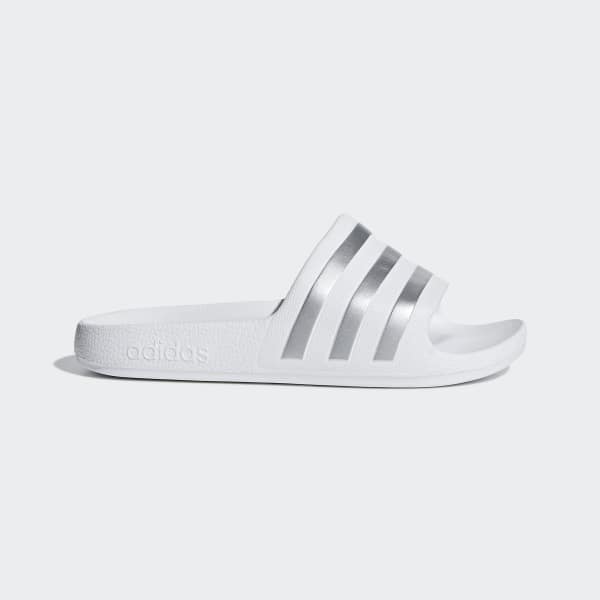 Blanco Sandalias adilette Aqua