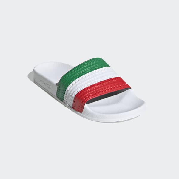 adidas slides red and white