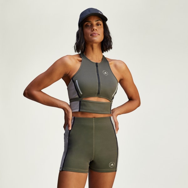 สีเทา เสื้อครอปคอสูง adidas by Stella McCartney