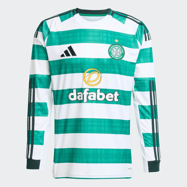 Hvit Celtic FC 25/26 Long Sleeve Hjemmetrøye