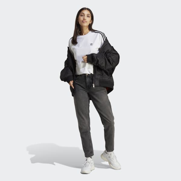 biela Tričko Adicolor Classics Long Sleeve