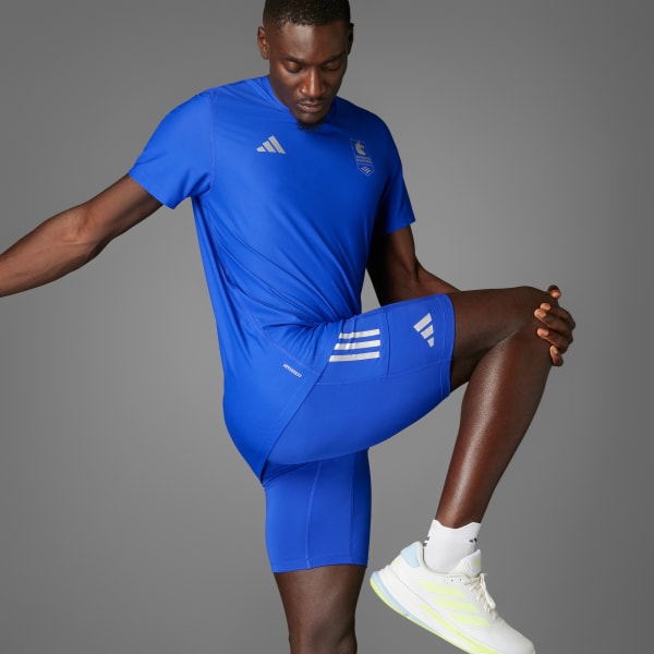 adidas Boston Marathon® 2025 Own the Run Tee - Blue | Free