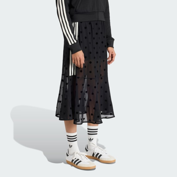 Negro Falda con lunares de adidas Originals