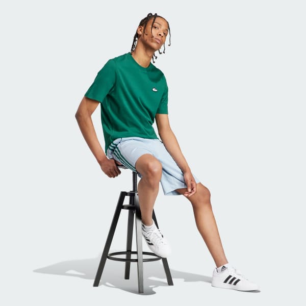 Blue Essentials Single Jersey 3-Stripes Shorts