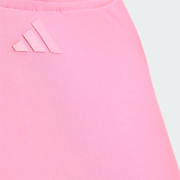 Pink Performance Big Bars Swimsuit Kids