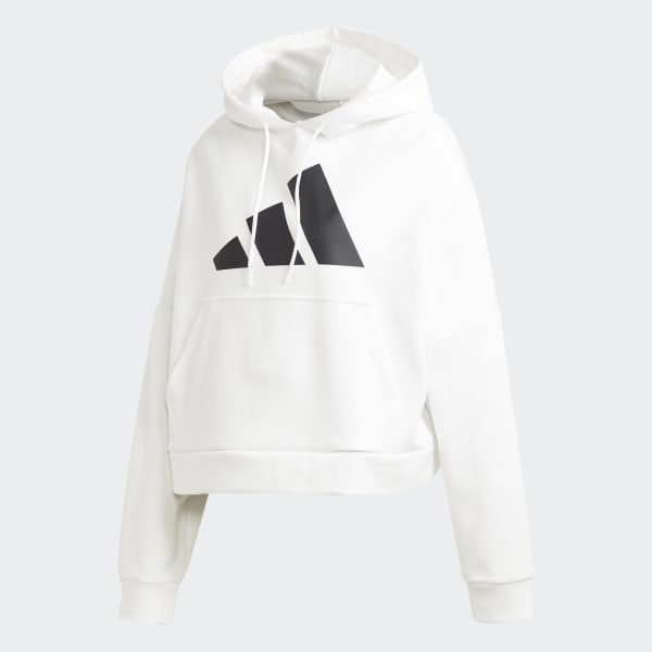 adidas Back Zip Graphic Hoodie - White | adidas Singapore