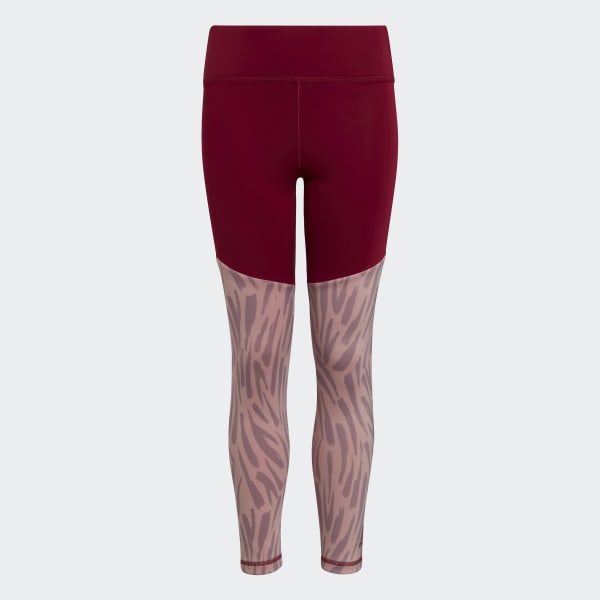 cervená Legíny Optime AEROREADY Training Stretch Graphic