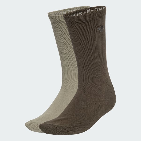 Zielony Skarpety Two-toned Crew 2 Pairs