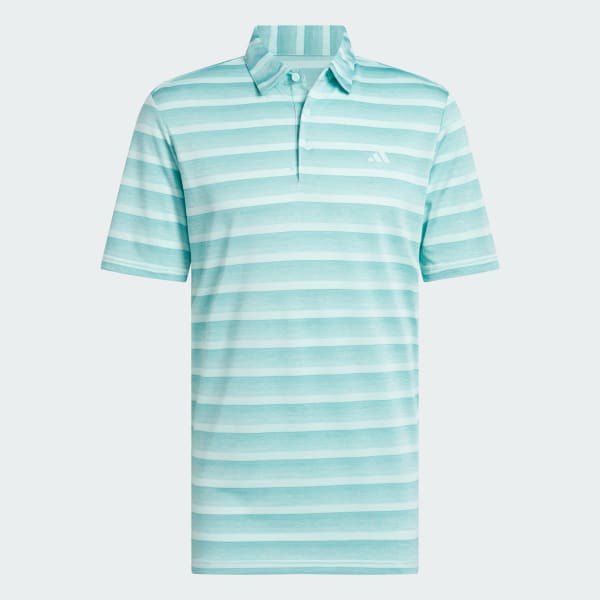 Turquoise Two-Color Striped Poloshirt