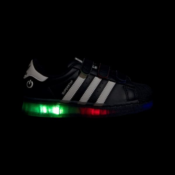 สีดำ รองเท้า Superstar LED Lights Comfort Closure