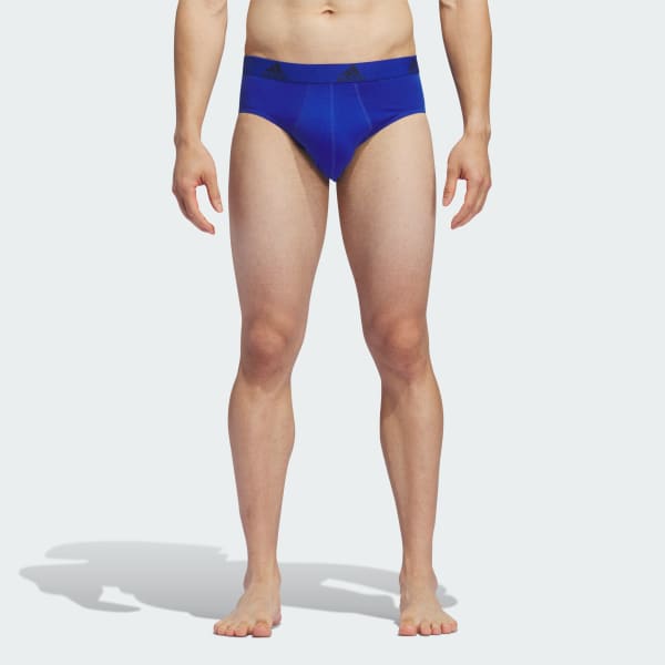 adidas Stretch Cotton 3-Pack Briefs Blue Free Shipping with