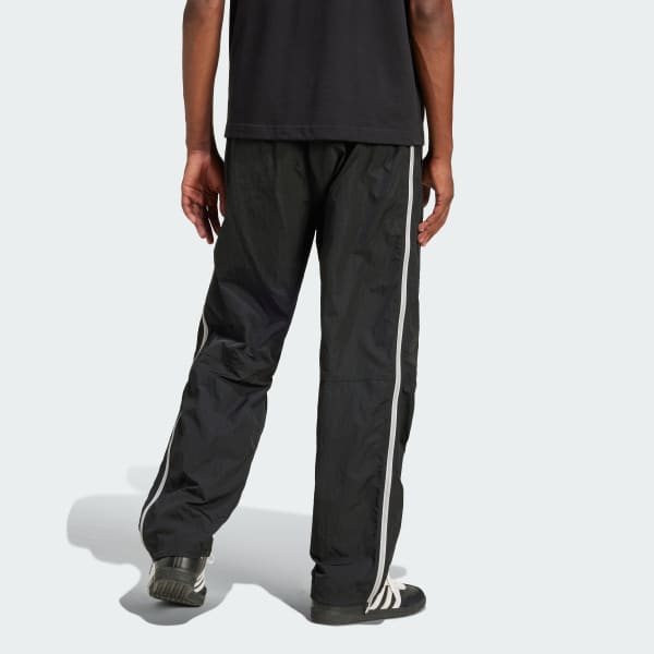 Black Fashion Side Mesh Zip Pants