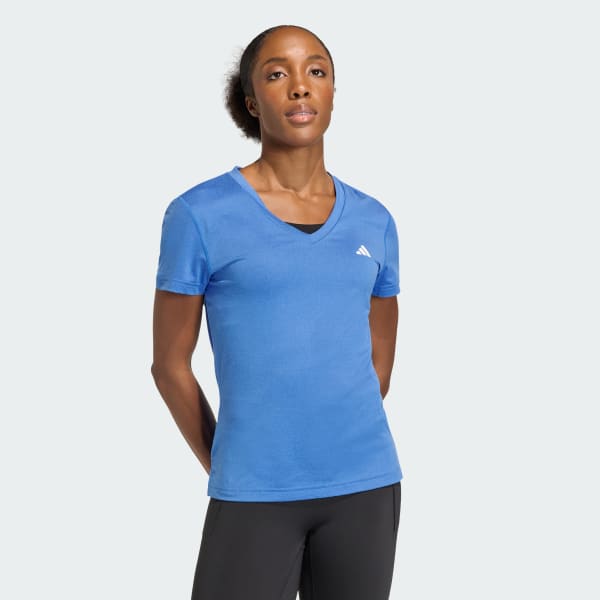 Bleu T-shirt col V Workout Essentials