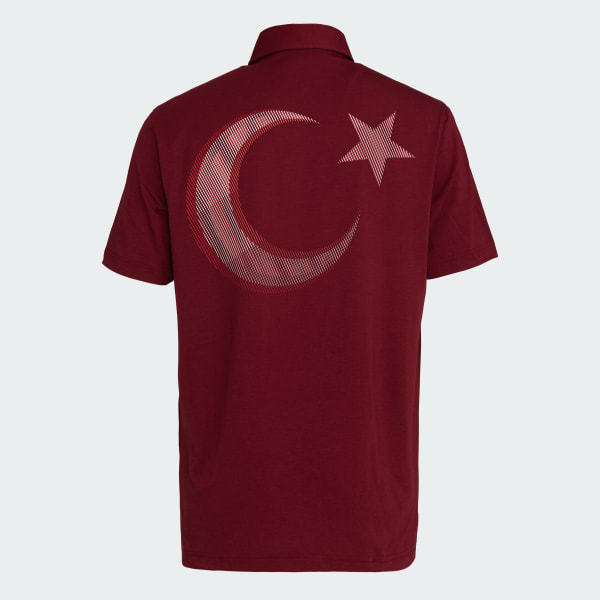 adidas Team Turkiye Polo Yaka Ti ort K rm z adidas Turkiye