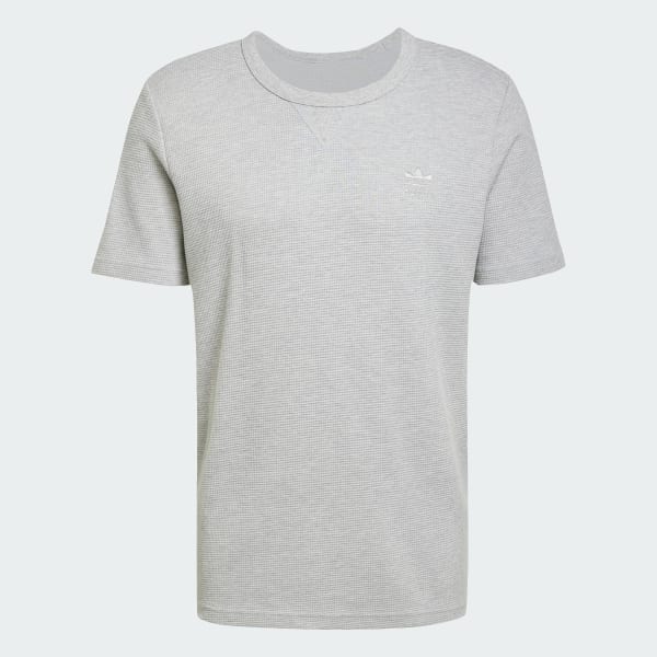 Grey Trefoil Essentials Waffle Tee