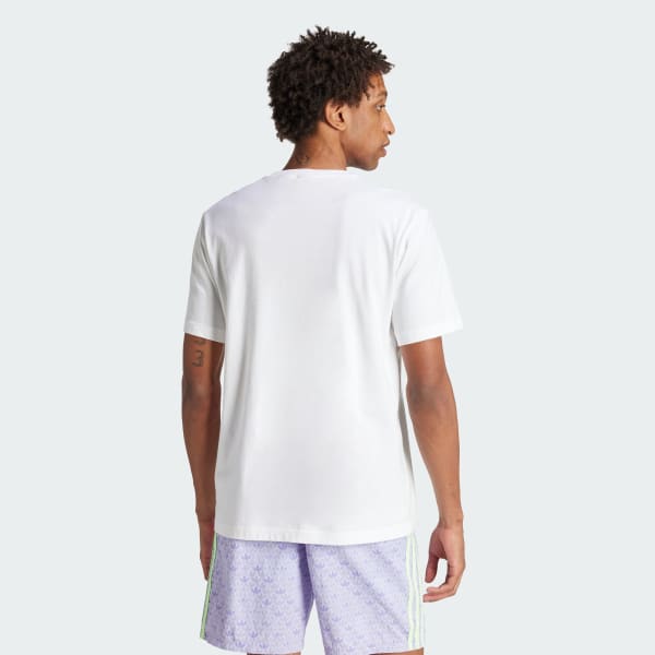 Blanco Polo Estampado Classic Monogram 