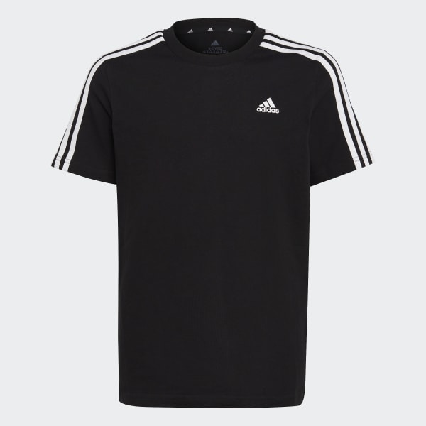 cierna Tričko Essentials 3-Stripes Cotton