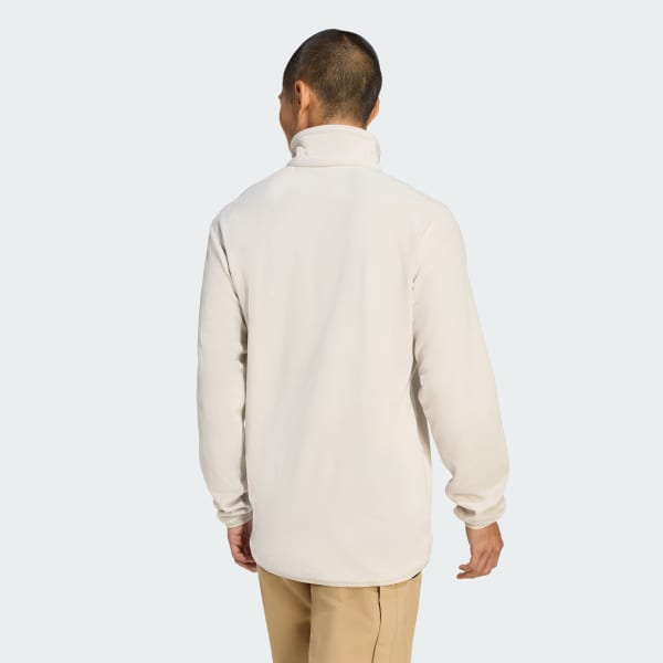 Beige Chaqueta de Felpa Multi Essentials con Cierre Corto