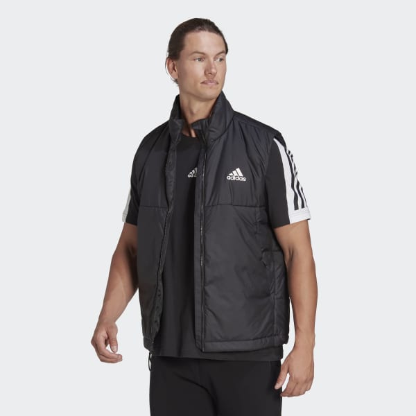 Black 3-Stripes Insulated Vest