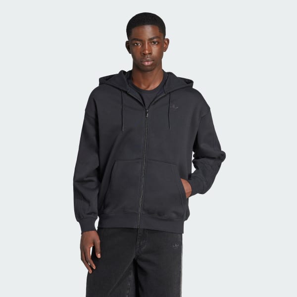 Hitam Hoodie adidas Adicolor Oversize Full-Zip