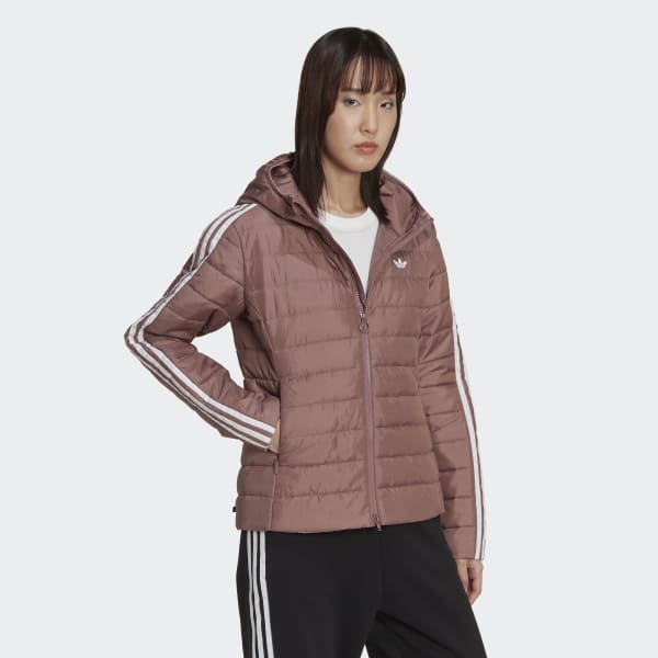 virar Laboratorio Converger Chaqueta con capucha Premium Slim - Violeta adidas | adidas España