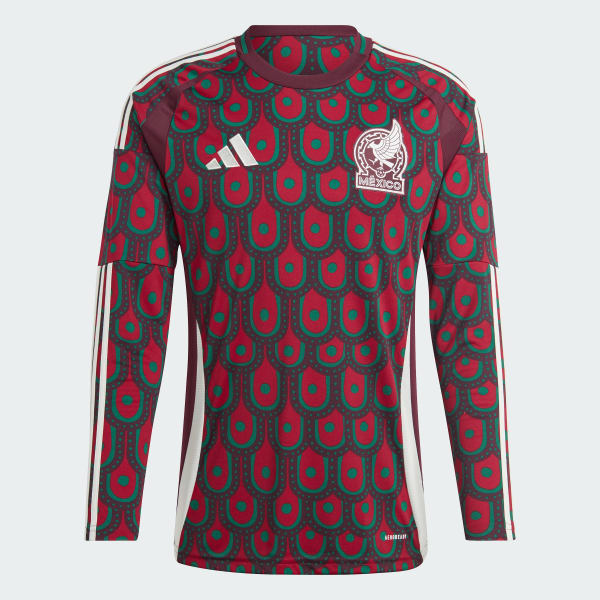 Mexico No17 Lopez Home Long Sleeves Soccer Country Jersey