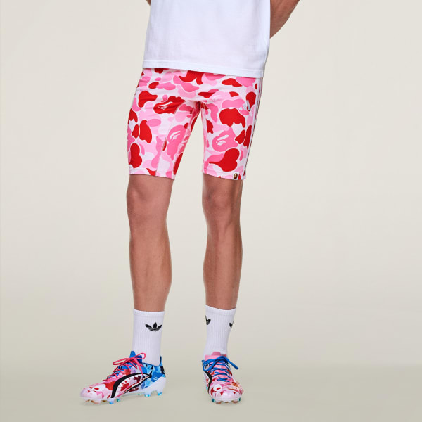 สีชมพู กางเกงรัดรูป BAPE FB