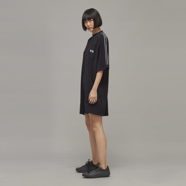 Svart Y-3 3-Stripes Tee Dress