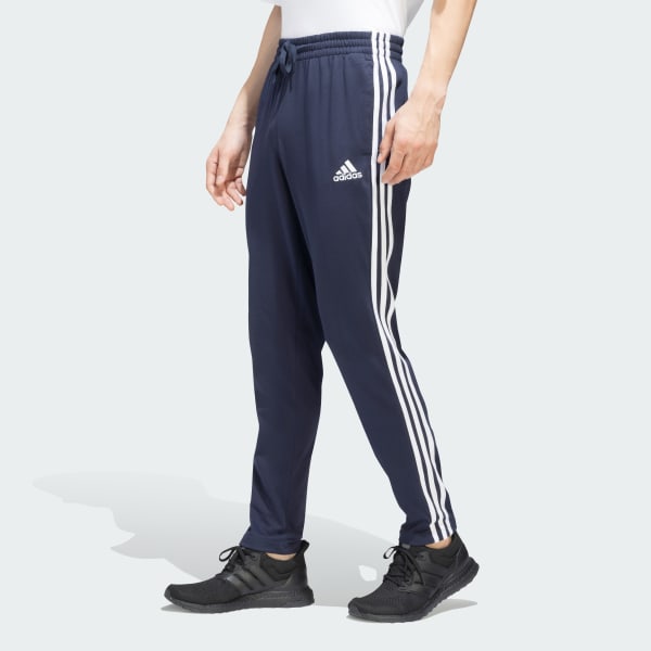 Blue Essentials Single Jersey Tapered Open Hem 3-Stripes Pants