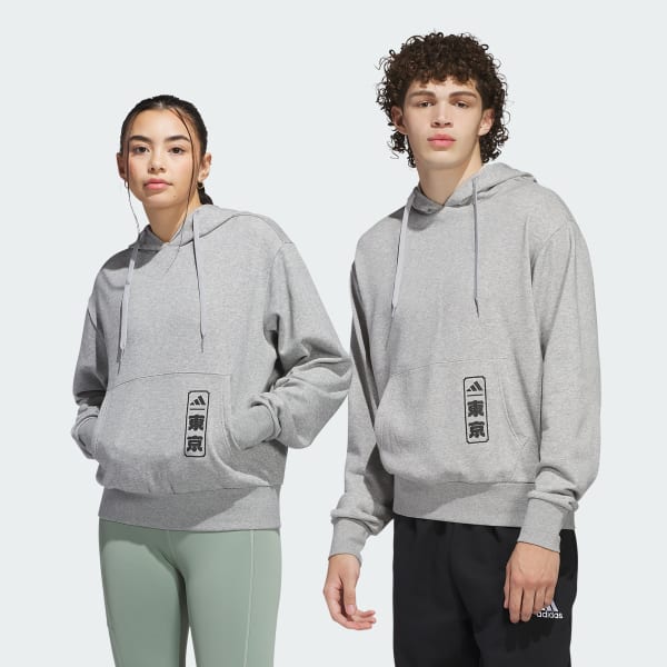 グレー 富士山 東京パーカー（ジェンダーニュートラル）