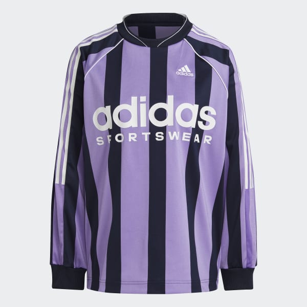 Mau-tim Áo Jersey Dài Tay Jacquard