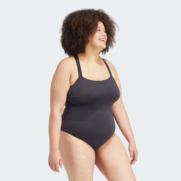 Μαύρο Iconisea Padded Premium X-Back Swimsuit (Plus Size)