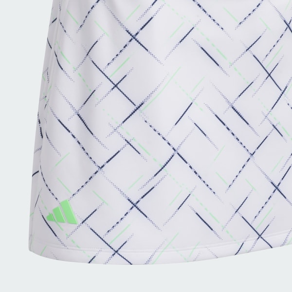 White Performance Printed Skirt Kids