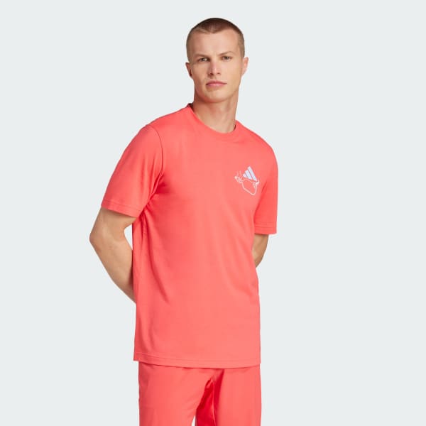 Rouge T-shirt graphique Pickleball Served