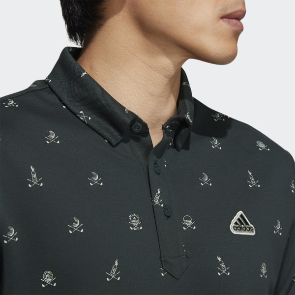 Green AEROREADY Play Green Monogram Long Sleeve Polo Shirt UB577