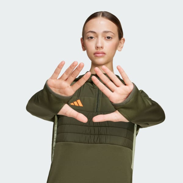 Zielony Bluza dla dzieci Tiro 25 Essentials Winterized Training