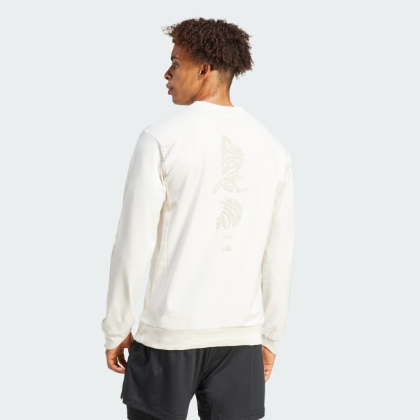 Bianco Felpa da yoga adidas Crew Neck