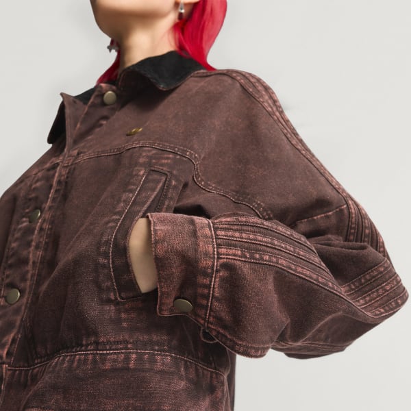 アディダス キャンバス トラックトップ ジャケット - ブラウン