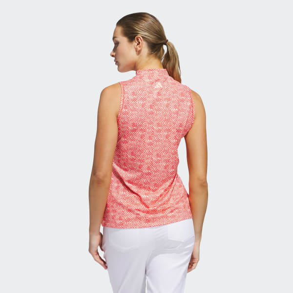 adidas Ultimate365 Mock Polo Shirt - Red | Free Shipping