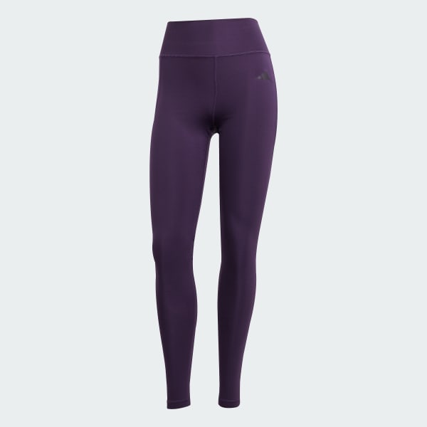 Paars Optimé Essentials Lange Legging met Zakje
