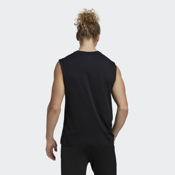 Black Yoga Sleeveless Tee