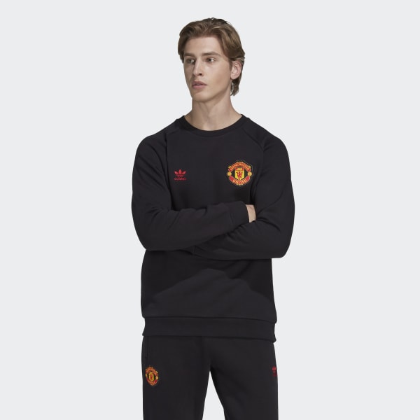 Sort Manchester United Essentials Trefoil Sweatshirt BV887