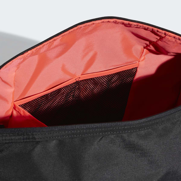 adidas black and red polyester duffle bag